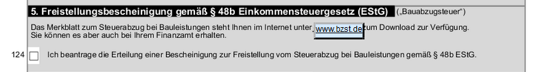 Freistellung vom Steuerabzug