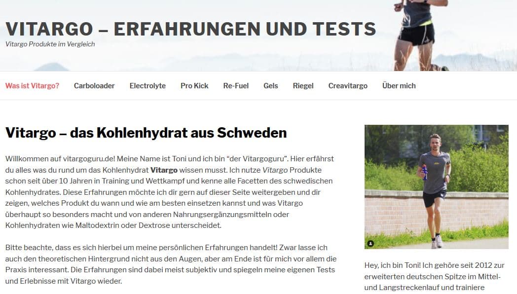 Beispiel einer Nischenseite
