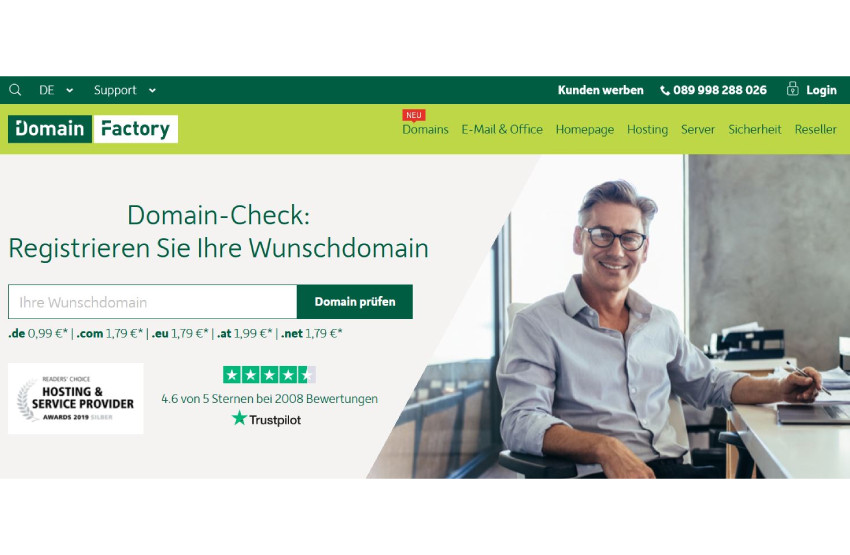 eigene Domain bei Domain Factory