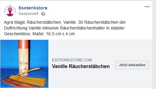 facebook werbung im linkformat