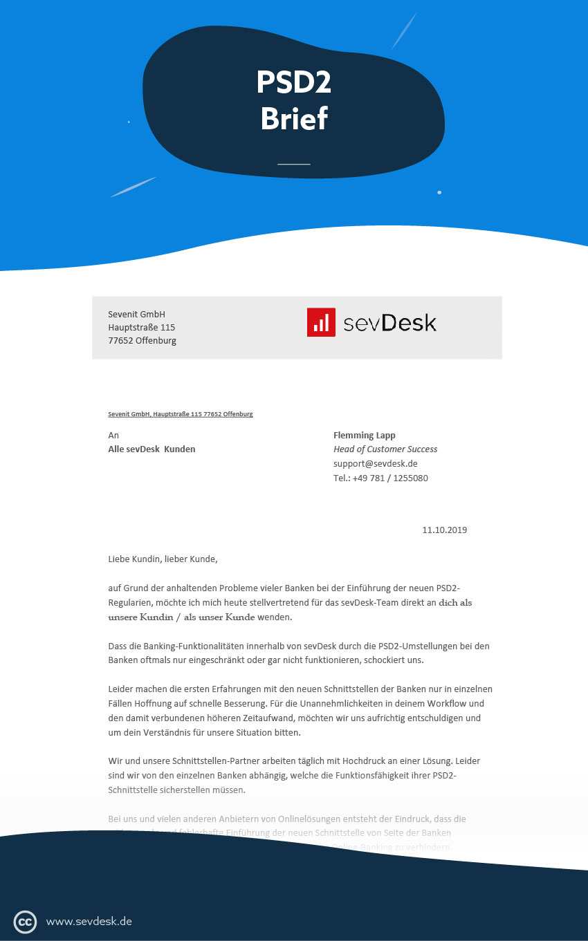 Offener Brief zu PSD2