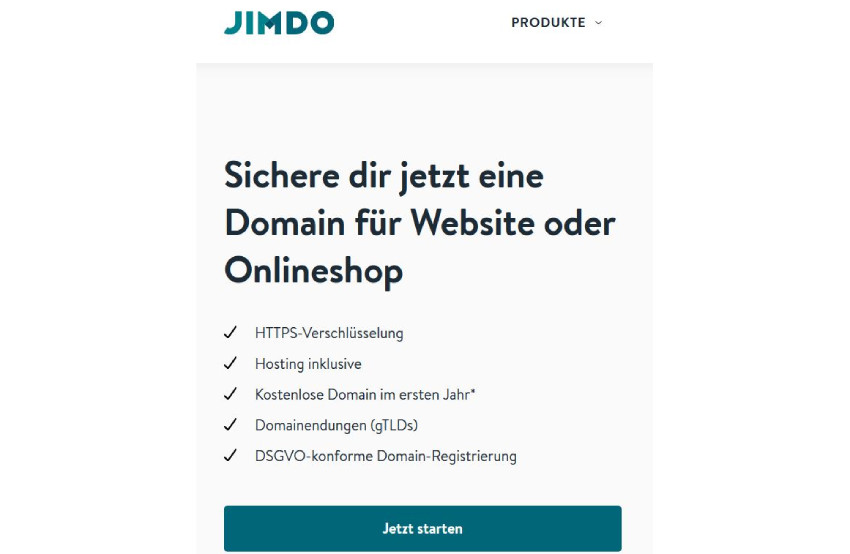 Domain bei Jimdo