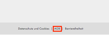 Platzierung AGBs