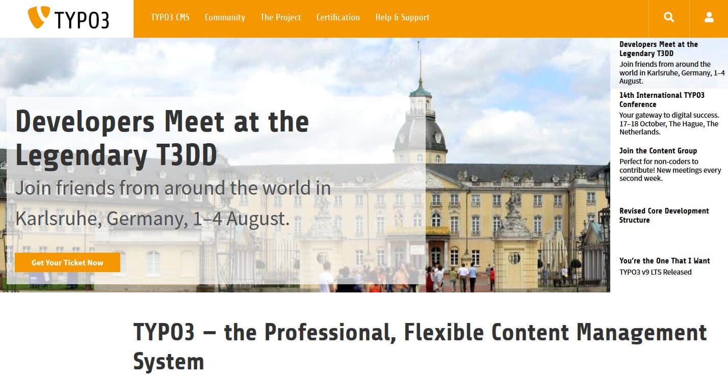CMS Vergleich TYPO3