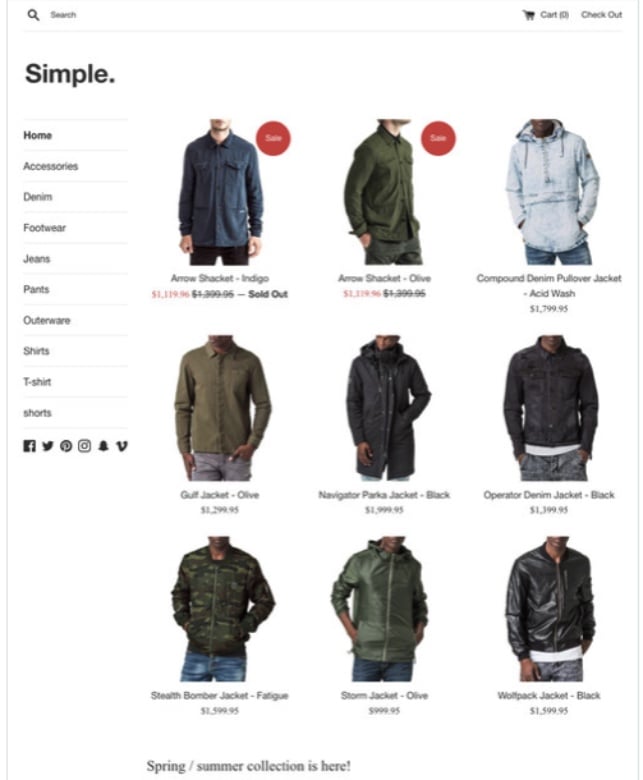 Shopify Theme Simple