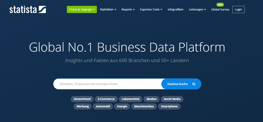 Statista-Datenbank