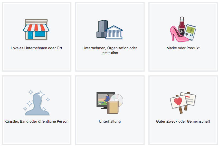 unternehmensform in facebook