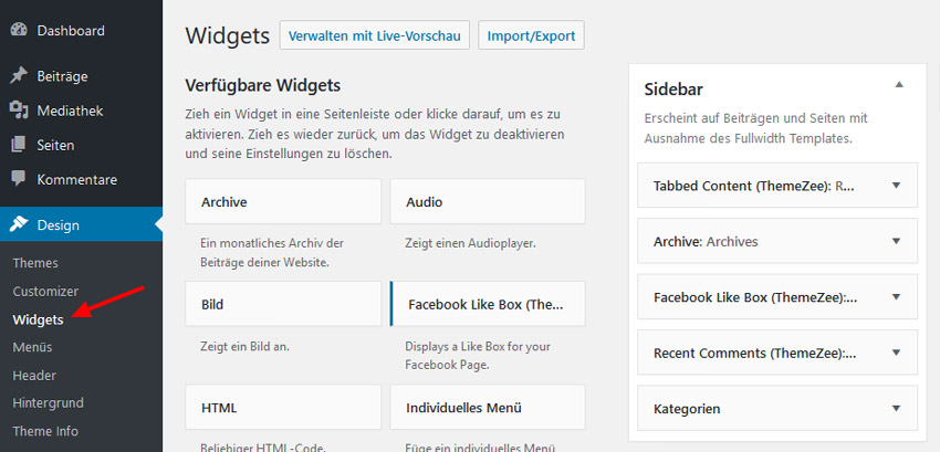 Wordpress Widgets