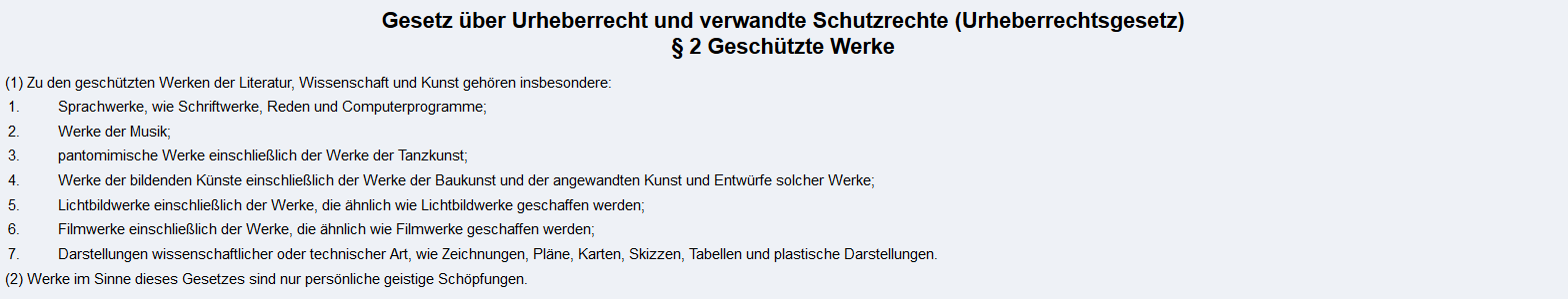 §2-Urheberrechtsgesetz